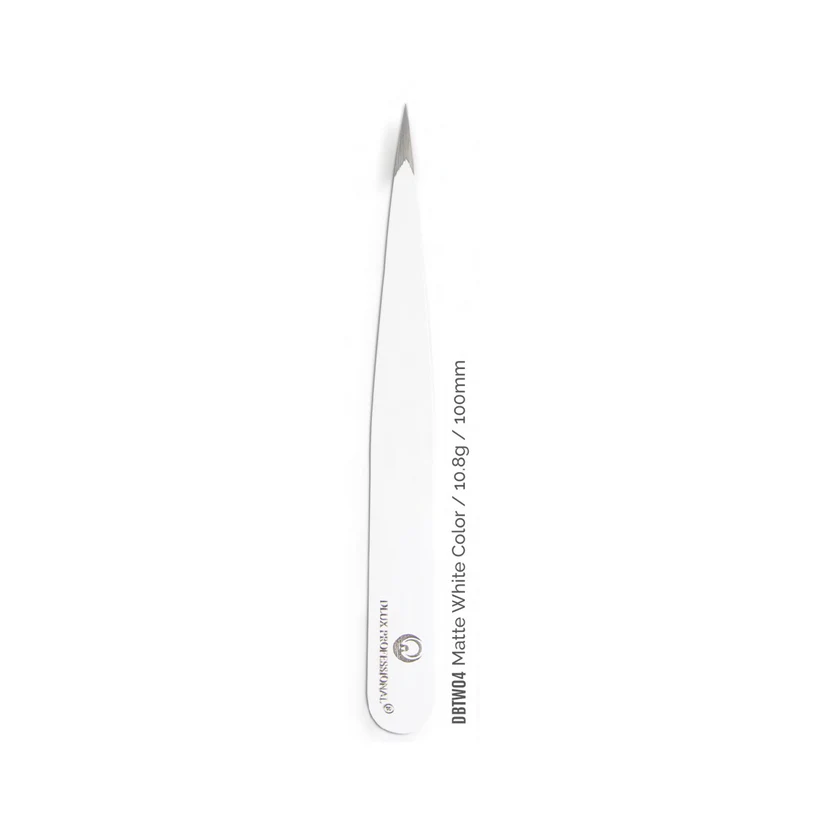 DLUX | Brow Line Tweezer | MATTE WHITE