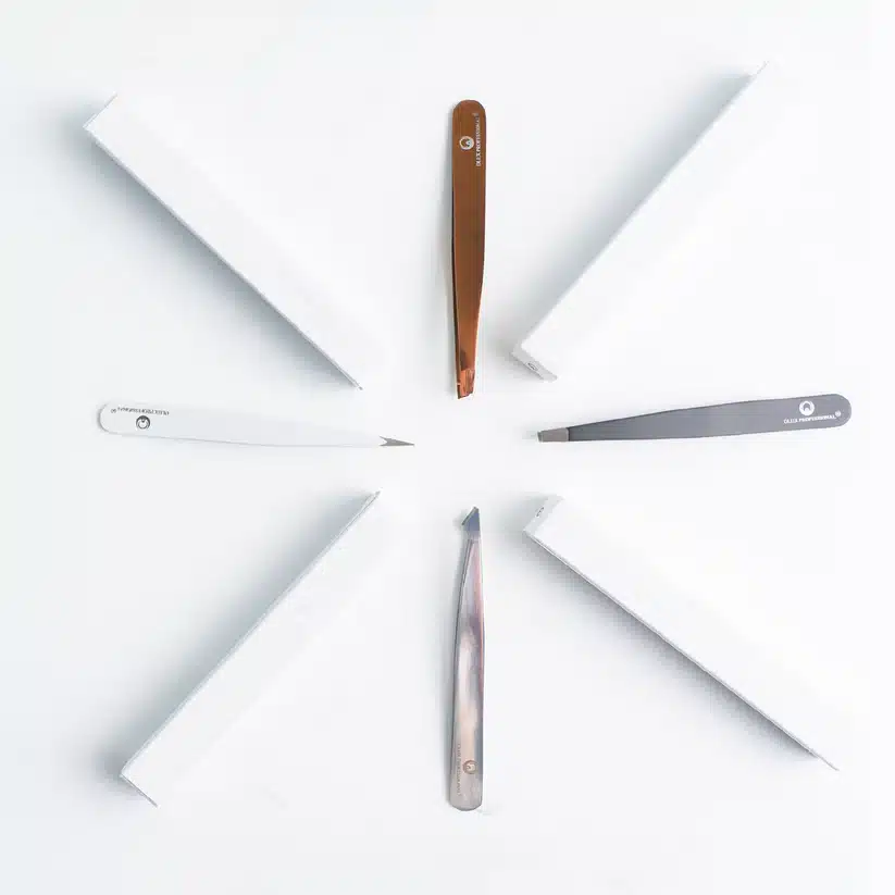 DLUX | Brow Line Tweezer | Shiny Rose Gold