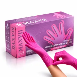 MAXTER | Nitrile Handschoenen Poedervrij Maat M - PINK